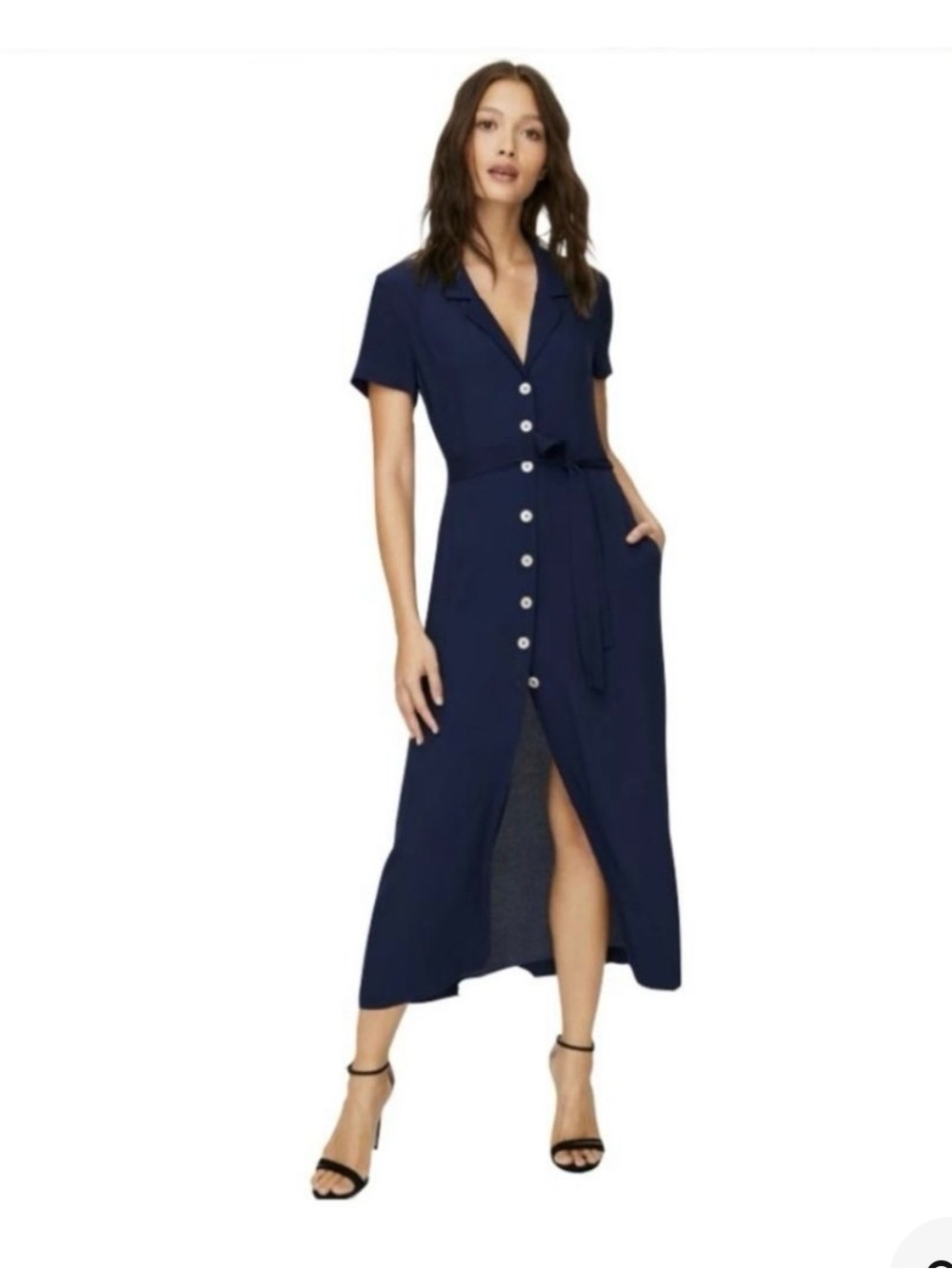 Wilfred Navy Shirt Dress